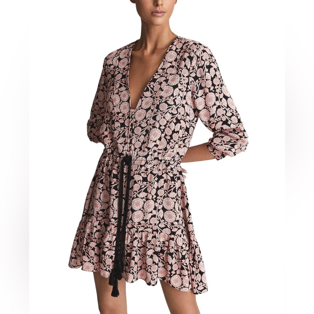 Reiss January floral print flip dress